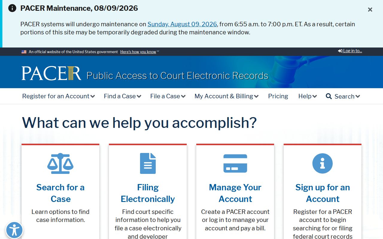 Callahan County federal court case PACER access portal